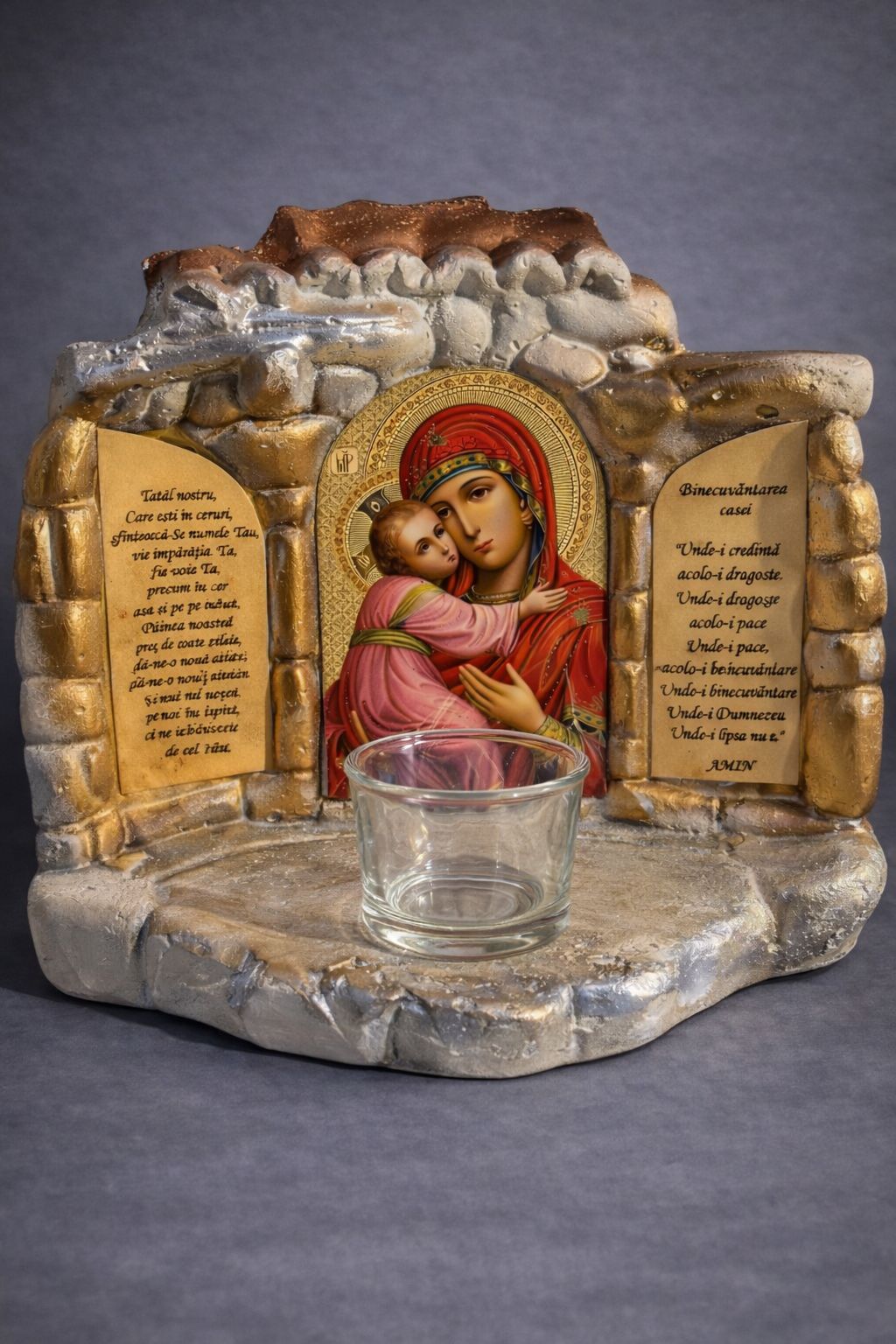 Candelă cu Maica Domnului și Pruncul Iisus